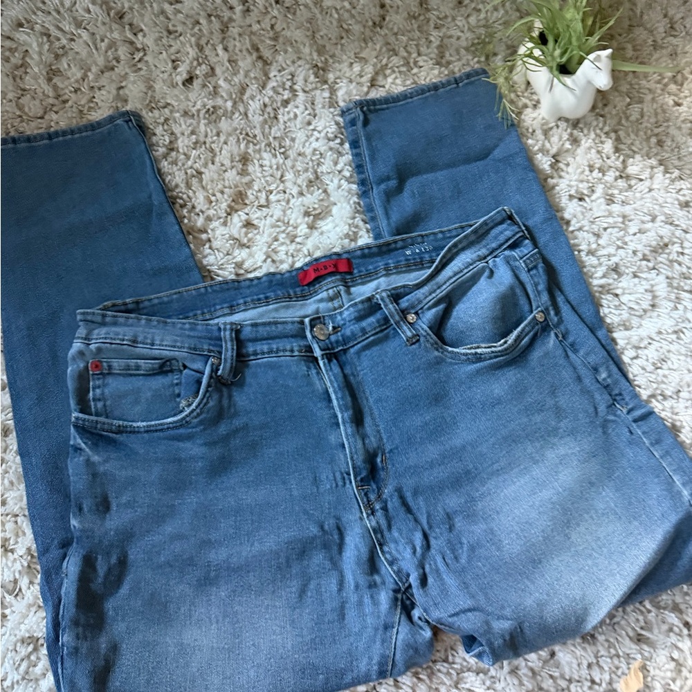 MBX Classic Blue Straight Leg Jeans for Women